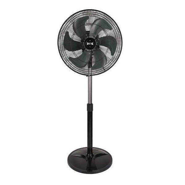 SEEMAX 12-inch commercial stand fan front view with black iron grill